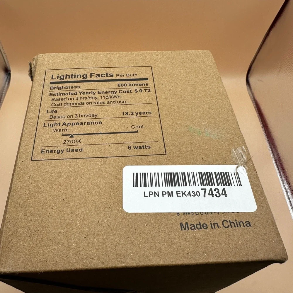 Pack of 9 LED Edison Bulbs Dimmable, E26, 6W 60W‎ Equivalent, 2700K Soft White